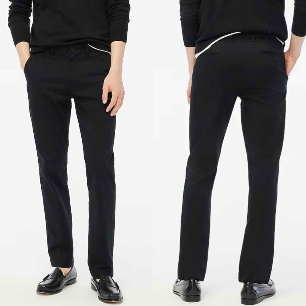J. Crew Factory Straight Fit Flex Chino Pants Black Size 31x32 Casual Work Wear